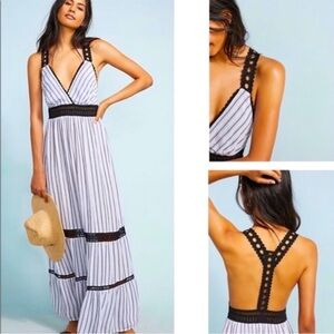 Anthropologie Jaluit Striped Maxi Dress 🖤